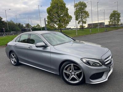 Silver Used 2016 Mercedes C220 AMG line Sedan | £9,990 (Fair price)