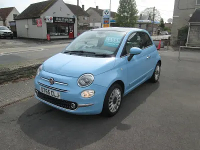 Used Fiat 500 Lounge 69 HP (50 kW) 2016 Blue Hatchback