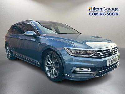 Blue Used 2018 VW Passat R-line Estate | £19,150 (Fair price)