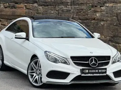 Used Mercedes E350 AMG line 258 HP (189 kW) 2016 White Coupe