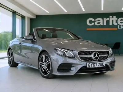 Used Mercedes E220 AMG line 194 HP (142 kW) 2018 Grey Cabriolet