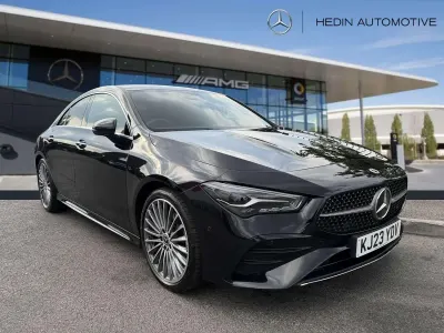Used Mercedes CLA200 AMG Line Premium 163 HP (119 kW) 2023 Black Coupe