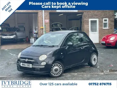 Used Fiat 500 Lounge 69 HP (50 kW) 2011 Black Hatchback