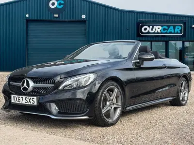 Usado Mercedes C200 AMG line 184 HP (135 kW) 2017 Preto Cabrios