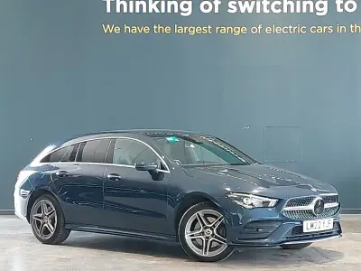 Used Mercedes CLA250 AMG Line Premium 218 HP (160 kW) 2022 Blue Coupe