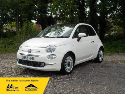 Used Fiat 500 Lounge 69 HP (50 kW) 2016 White Hatchback