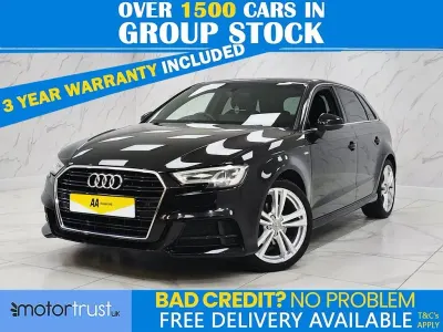 Used Audi A3 Sportback S-Line 150 HP (110 kW) 2019 Black Hatchback