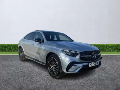 Begagnad Mercedes GLC300e AMG line 2026 Silver Sportkupé