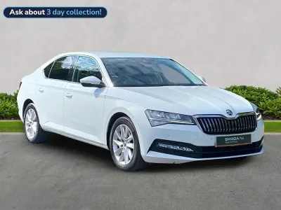 Used Skoda Superb SE Technology 150 HP (110 kW) 2021 White Hatchback