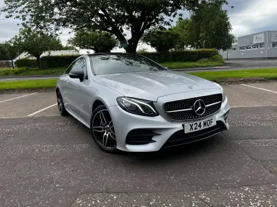 Used Mercedes E220 AMG Line Premium 194 HP (142 kW) 2018 Silver Coupe