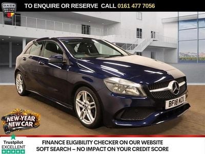 Blue Used 2018 Mercedes A160 AMG line Hatchback | £10,970 (Fair price)
