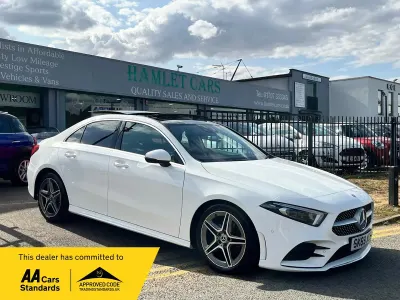 Used Mercedes A200 AMG Line Premium Plus 160 HP (117 kW) 2019 White Sedan
