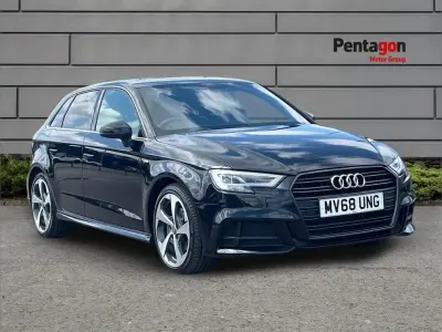 Used Audi A3 S-Line 150 HP (110 kW) 2018 Black Sedan