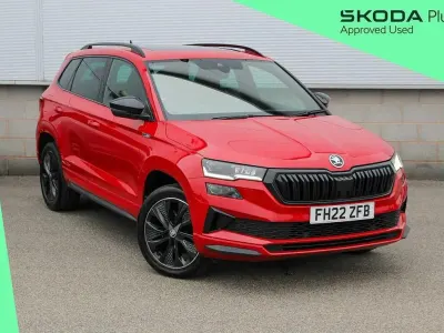 Used Skoda Karoq SportLine 150 HP (110 kW) 2022 Red SUV