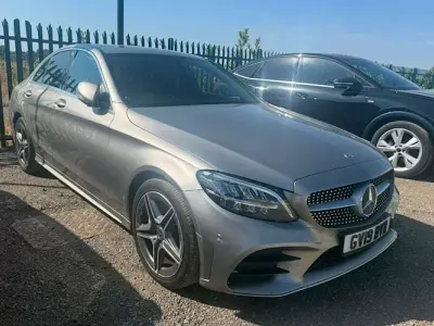 Used Mercedes C220 AMG line 194 HP (142 kW) 2019 Silver Sedan