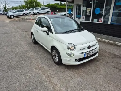 Used Fiat 500 Lounge 70 HP (51 kW) 2020 White Hatchback