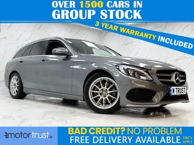 Used Mercedes C220 AMG line 170 HP (125 kW) 2017 Grey Estate