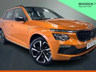 Used Skoda Kamiq Monte Carlo 110 HP (80 kW) 2025 Phoenix orange metallic SUV