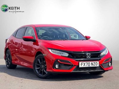 Begagnad Honda Civic SR 126 HK (92 kW) 2020 Röd Halvkombi