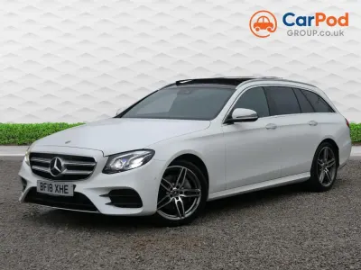 Usado Mercedes E220 AMG Line Premium Plus 2018 Branco Carrinha