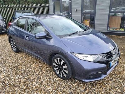 Blue Used 2014 Honda Civic SE Plus Hatchback | £8,395 (Fair price)