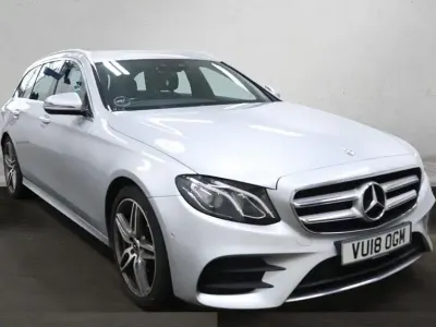 Used Mercedes E220 AMG line 194 HP (142 kW) 2018 Silver Estate