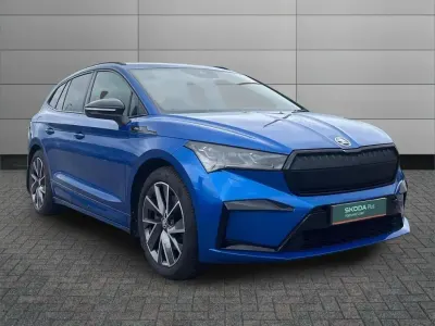 Used Skoda Enyaq iV SportLine 194 kW (265 HP) 2022 Race blue metallic SUV