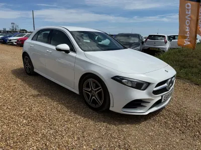 Used Mercedes A180 AMG line 136 HP (100 kW) 2019 White Hatchback