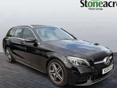 Used Mercedes C220 AMG Line Premium 194 HP (142 kW) 2019 Black Estate