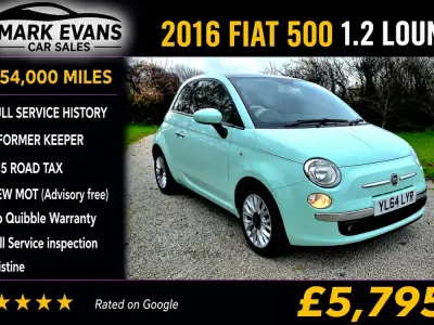 Used Fiat 500 Lounge 69 HP (50 kW) 2014 Green Hatchback
