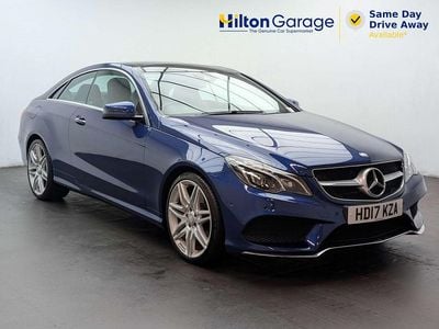 Begagnad Mercedes E350 AMG line 258 HK (189 kW) 2017 Blå Sportkupé