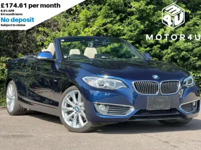Used BMW 220 Luxury Line 184 HP (135 kW) 2016 Blue Cabriolet