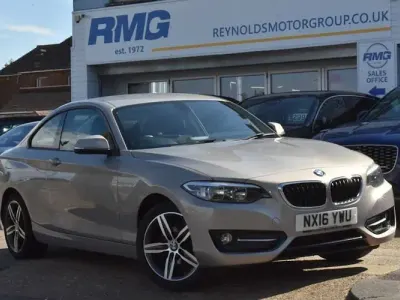 Used BMW 218 Sport Line 136 HP (100 kW) 2016 Silver Coupe
