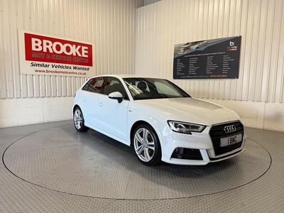Used Audi A3 Sportback S-Line 2018 White Hatchback