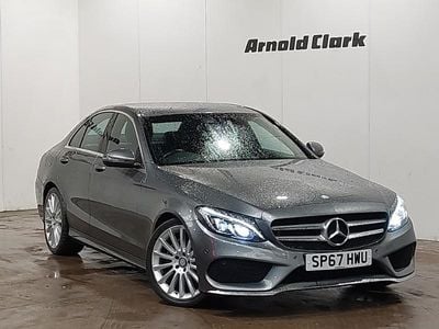 Used Mercedes C220 AMG line 170 HP (125 kW) 2017 Grey Sedan