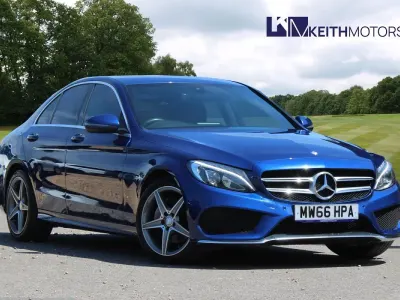 Begagnad Mercedes C220 AMG line 170 HK (125 kW) 2016 Blå Sedan