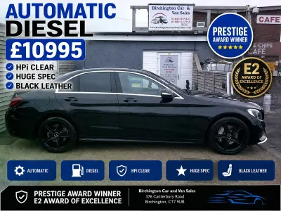 Used Mercedes C220 AMG line 170 HP (125 kW) 2014 Black Sedan