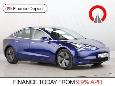 Used Tesla Model 3 Standard Range Plus 239 kW (325 HP) 2020 Blue Sedan