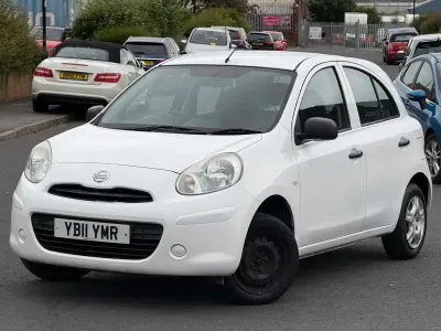 Used Nissan Micra Visia 98 HP (72 kW) 2011 White Hatchback