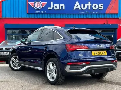 Begagnad Audi Q5 S-Line 2021 Blå SUV