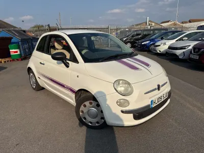 Used Fiat 500 Pop 69 HP (50 kW) 2009 White Cabriolet