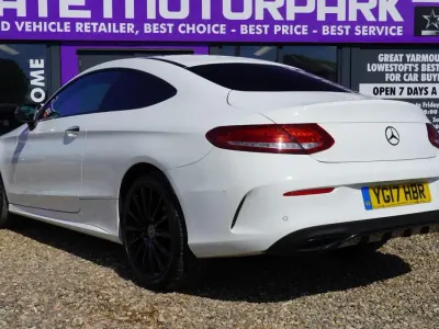 Used Mercedes C200 AMG line 181 HP (133 kW) 2017 White Coupe