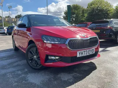Used Skoda Fabia Colour Edition 70 HP (51 kW) 2023 Velvet red metallic body / black magic pearl effect roof Hatchback