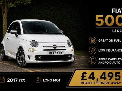 Used Fiat 500 S 69 HP (50 kW) 2017 White Hatchback