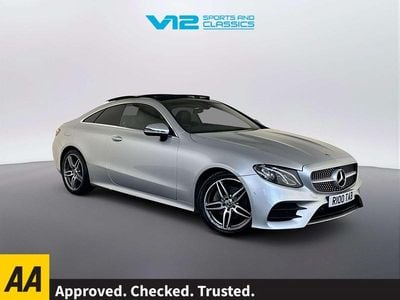 Begagnad Mercedes E220 AMG Line Premium 194 HK (142 kW) 2018 Silver Sportkupé