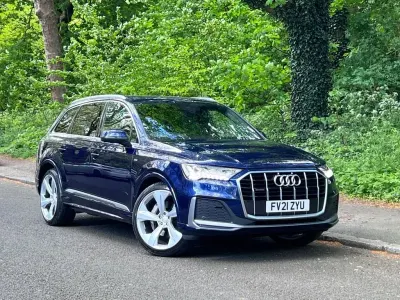 Used Audi Q7 S-Line 231 HP (169 kW) 2021 Blue SUV
