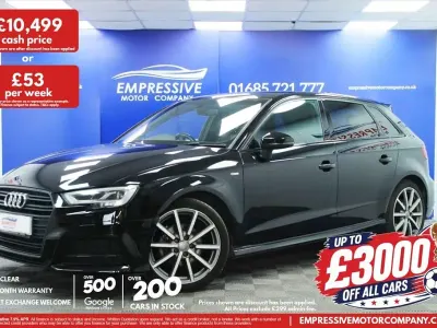 Used Audi A3 Sportback Black Edition 116 HP (85 kW) 2018 Black Hatchback