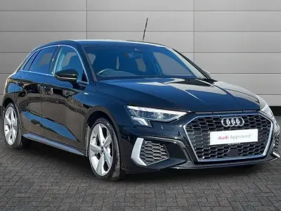 Used Audi A3 S-Line 150 HP (110 kW) 2023 Mythos black Sedan