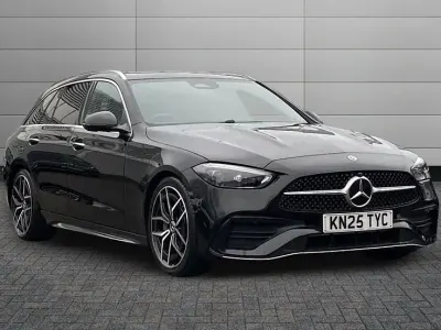 Used Mercedes C200 AMG Line Premium 221 HP (162 kW) 2025 Obsidian black Estate