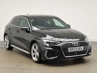 Used Audi A3 S-Line 110 HP (80 kW) 2023 Black Sedan